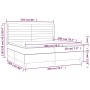 Box spring bed with pink velvet mattress 200x200 cm by , Beds and slatted bases - Ref: Foro24-3132764, Price: 623,91 €, Disco...