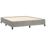 Box spring bed with light gray velvet mattress 180x200 cm by , Beds and slatted bases - Ref: Foro24-3132753, Price: 615,39 €,...