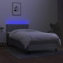 Cama box spring colchón y luces LED tela gris claro 80x200 cm de , Camas y somieres - Ref: Foro24-3133109, Precio: 276,65 €, ...