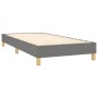 Cama box spring con colchón y LED tela gris oscuro 90x190 cm de , Camas y somieres - Ref: Foro24-3133678, Precio: 312,02 €, D...