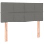 Cama box spring con colchón y LED tela gris oscuro 90x190 cm de , Camas y somieres - Ref: Foro24-3133678, Precio: 298,99 €, D...