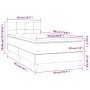 Cama box spring con colchón y LED tela gris oscuro 90x190 cm de , Camas y somieres - Ref: Foro24-3133678, Precio: 298,99 €, D...