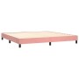 Cama box spring colchón y LED terciopelo rosa 200x200 cm de , Camas y somieres - Ref: Foro24-3134488, Precio: 549,98 €, Descu...