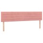 Cama box spring colchón y LED terciopelo rosa 200x200 cm de , Camas y somieres - Ref: Foro24-3134488, Precio: 549,98 €, Descu...