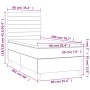 Boxspringbettmatratze und LED-Leuchten aus schwarzem Stoff 90x200 cm von , Betten und Lattenroste - Ref: Foro24-3135487, Prei...