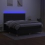 Cama box spring colchón y luces LED tela negro 180x200 cm de , Camas y somieres - Ref: Foro24-3135535, Precio: 603,83 €, Desc...