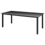 Mesa de jardín de aluminio y vidrio negra 190x90x74 cm de vidaXL, Mesas de jardín - Ref: Foro24-42789, Precio: 156,79 €, Desc...