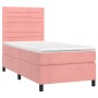 Cama box spring colchón y LED terciopelo rosa 90x190 cm de , Camas y somieres - Ref: Foro24-3136160, Precio: 341,37 €, Descue...