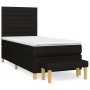 Cama box spring con colchón tela negro 100x200 cm de , Camas y somieres - Ref: Foro24-3137215, Precio: 395,45 €, Descuento: %