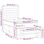 Box spring bed with pink velvet mattress 90x190 cm by , Beds and slatted bases - Ref: Foro24-3137880, Price: 363,79 €, Discou...