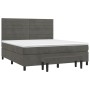 Box spring bed with dark gray velvet mattress 180x200 cm by , Beds and slatted bases - Ref: Foro24-3137918, Price: 648,71 €, ...