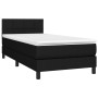 Box spring bed with black fabric mattress 90x200 cm by , Beds and slatted bases - Ref: Foro24-3140027, Price: 308,60 €, Disco...