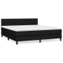 Cama box spring con colchón tela negro 180x200 cm de , Camas y somieres - Ref: Foro24-3140155, Precio: 554,92 €, Descuento: %