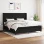 Cama box spring con colchón tela negro 200x200 cm de , Camas y somieres - Ref: Foro24-3131539, Precio: 747,45 €, Descuento: %