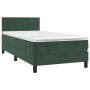 Cama box spring con colchón terciopelo verde oscuro 90x200 cm de , Camas y somieres - Ref: Foro24-3141344, Precio: 295,99 €, ...