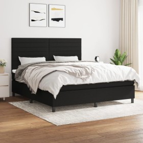 Box spring bed with black fabric mattress 180x200 cm by , Beds and slatted bases - Ref: Foro24-3141875, Price: 624,06 €, Disc...