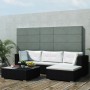 Set de muebles de jardín 5 pzas y cojines ratán sintético negro de vidaXL, Conjuntos de jardín - Ref: Foro24-42740, Precio: 3...