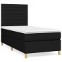 Cama box spring con colchón tela negro 90x190 cm de , Camas y somieres - Ref: Foro24-3142379, Precio: 314,85 €, Descuento: %