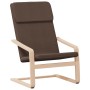 Sillón de relax con taburete tela marrón oscuro de , Sillones - Ref: Foro24-3154417, Precio: 135,82 €, Descuento: %