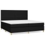 Cama box spring con colchón tela negro 200x200 cm de , Camas y somieres - Ref: Foro24-3142443, Precio: 711,82 €, Descuento: %