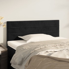 Black velvet headboard 90x5x78/88 cm by , Headboards and footboards - Ref: Foro24-346126, Price: 46,06 €, Discount: %