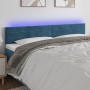 Dark blue velvet LED headboard 180x5x78/88 cm by , Headboards and footboards - Ref: Foro24-3121816, Price: 72,53 €, Discount: %