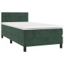 Cama box spring con colchón terciopelo verde oscuro 90x190 cm de , Camas y somieres - Ref: Foro24-3141338, Precio: 315,63 €, ...