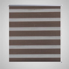 Zebra Blind 100 x 175cm Coffee by , Blinds and blinds - Ref: Foro24-240213, Price: 36,99 €, Discount: %