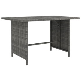 Gray synthetic rattan garden table 110x70x65 cm by , Modular outdoor sofas - Ref: Foro24-313497, Price: 138,81 €, Discount: %