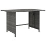 Mesa de jardín de ratán sintético gris 110x70x65 cm de , Sofás modulares de exterior - Ref: Foro24-313497, Precio: 138,81 €, ...