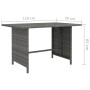 Mesa de jardín de ratán sintético gris 110x70x65 cm de , Sofás modulares de exterior - Ref: Foro24-313497, Precio: 138,81 €, ...