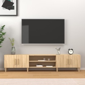 Mueble para TV madera contrachapada roble Sonoma 180x31,5x40 cm de , Muebles TV - Ref: Foro24-816259, Precio: 105,99 €, Descu...