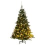 Árbol de Navidad artificial con bisagras 300 LED y bolas 240 cm de , Arboles de navidad - Ref: Foro24-3210491, Precio: 258,15...