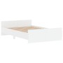 Estructura de cama con cabecero piecero blanco 120x190 cm de , Camas y somieres - Ref: Foro24-3203775, Precio: 151,73 €, Desc...