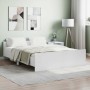 Bed frame with white headboard and footboard 135x190 cm by , Beds and slatted bases - Ref: Foro24-3203789, Price: 148,49 €, D...