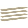 Shelf shelving unit 4 units plywood Sonoma oak 60x10x1.5cm by , Shelves - Ref: Foro24-805208, Price: 14,62 €, Discount: %