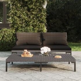 Semicircular garden sofas 2 units and synthetic rattan cushions by , Modular outdoor sofas - Ref: Foro24-318602, Price: 146,5...