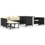 Set de muebles de jardín 8 pzas y cojines ratán sintético negro de , Conjuntos de jardín - Ref: Foro24-3059797, Precio: 507,2...