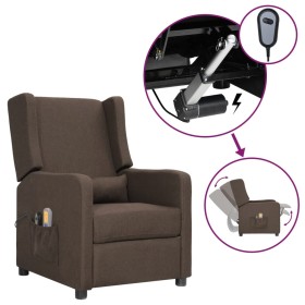 Electric massage chair taupe gray fabric by , Electric massage chairs - Ref: Foro24-3098741, Price: 191,99 €, Discount: %