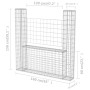 Cesta en forma de U muro de gaviones galvanizado 160x20x150 cm de vidaXL, Paneles de vallas - Ref: Foro24-142545, Precio: 79,...