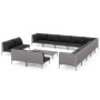 Muebles de jardín 14 pzas y cojines ratán sintético gris oscuro de , Conjuntos de jardín - Ref: Foro24-3099895, Precio: 985,9...