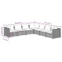 7-piece garden furniture set with gray synthetic rattan cushions by , Garden sets - Ref: Foro24-3101749, Price: 772,99 €, Dis...