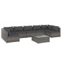 Garden furniture set 8 pieces and gray synthetic rattan cushions by , Garden sets - Ref: Foro24-3101901, Price: 848,99 €, Dis...