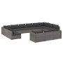 Set de muebles de jardín 13 pzas y cojines ratán sintético gris de , Conjuntos de jardín - Ref: Foro24-3102109, Precio: 1,00 ...