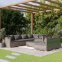 Garden furniture set 8 pieces and gray synthetic rattan cushions by , Garden sets - Ref: Foro24-3102397, Price: 921,23 €, Dis...