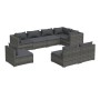 Set aus 8-teiligen Gartensofas und Kissen, synthetisches Rattangrau von , Gartensets - Ref: Foro24-3102549, Preis: 921,57 €, ...