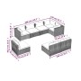 Set aus 8-teiligen Gartensofas und Kissen, synthetisches Rattangrau von , Gartensets - Ref: Foro24-3102549, Preis: 921,57 €, ...