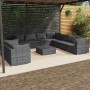 Garden furniture set 10 pieces and gray synthetic rattan cushions by , Garden sets - Ref: Foro24-3102509, Price: 1,00 €, Disc...