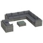 Set de muebles de jardín 10 pzas y cojines ratán sintético gris de , Conjuntos de jardín - Ref: Foro24-3102509, Precio: 1,00 ...