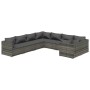 Garden furniture set 8 pieces and gray synthetic rattan cushions by , Garden sets - Ref: Foro24-3102757, Price: 905,50 €, Dis...